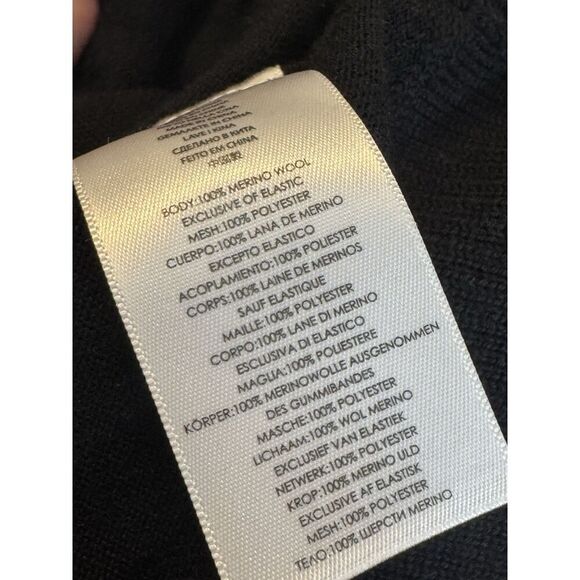 Michael Kors Black Sequined 100% Merino Wool Tank Top Sz XS Summer Sparkle - Picture 5 of 5